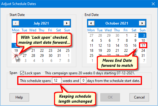 Changing Schedule Dates with Lock Span Changing Schedule Dates with Lock Span
