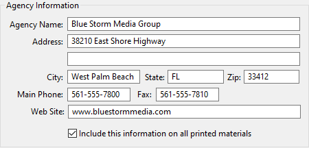 Agency Contact Information