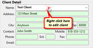 Editing a Client in Network Mode Editing a Client in Network Mode