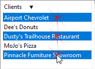 Selecting with Ctrl Selecting with Ctrl