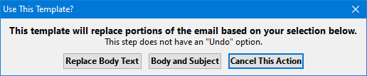 Email Template Replacement Options