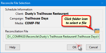 Reconcile File Selection