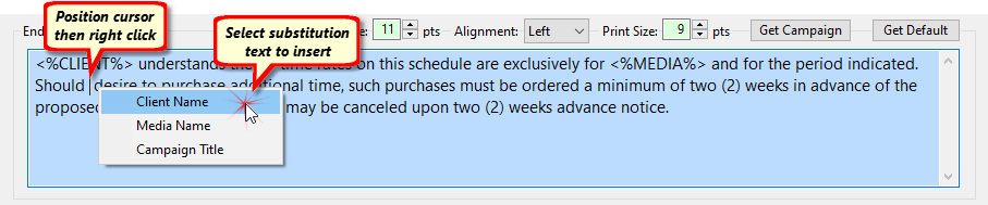 Text Substitution Example Text Substitution Example